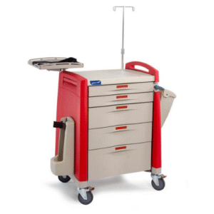 Carro de Paro Completo con Desfibrilador